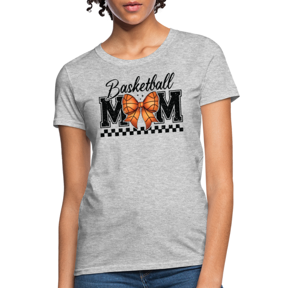 Basketball Mom Premium Women's Contoured T-Shirt - heather gray