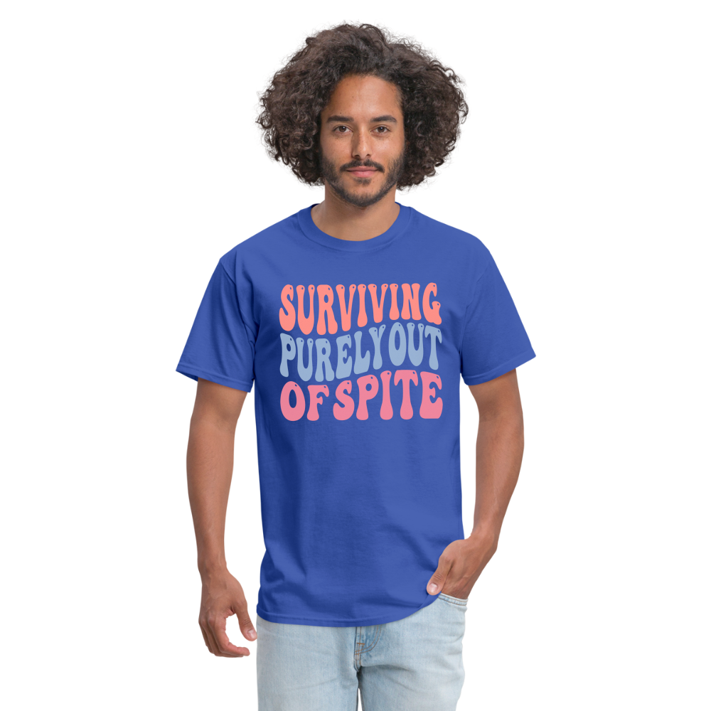 Surviving Purely Out Of Spite T-Shirt - royal blue