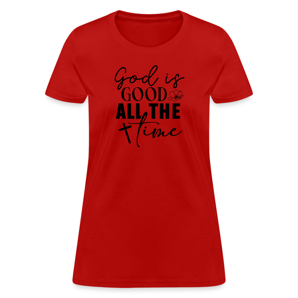 God is Good All The Time Women's T-Shirt - red