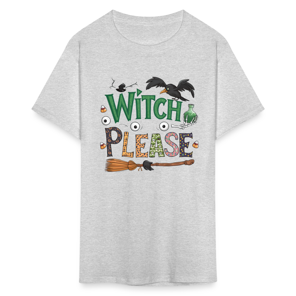 Witch Please T-Shirt (Halloween Witch) - heather gray