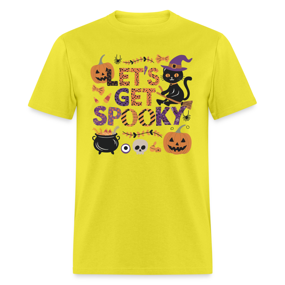 Let's Get Spooky T-Shirt (Halloween Witch) - yellow