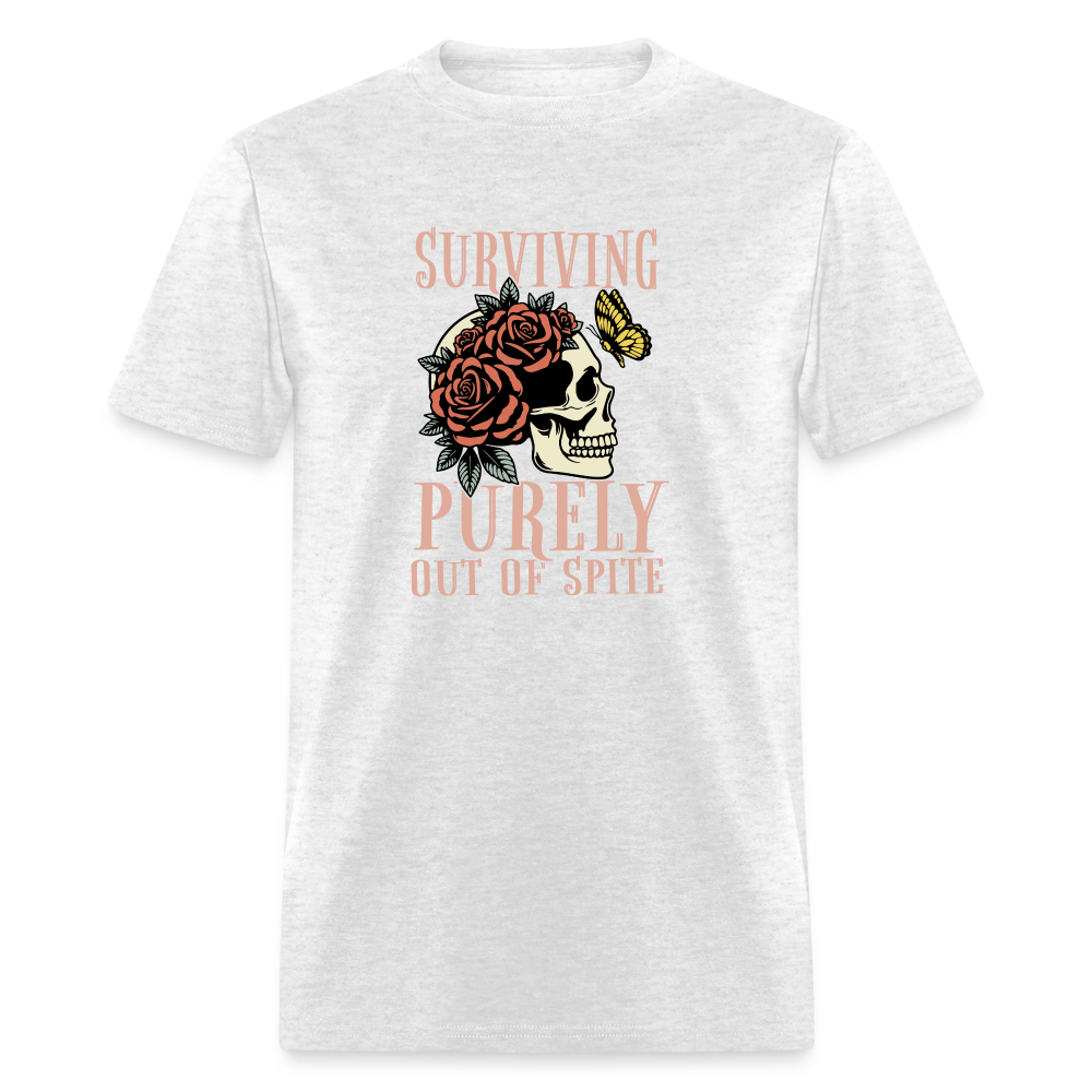 Surviving Purely Out Of Spite T-Shirt - light heather gray