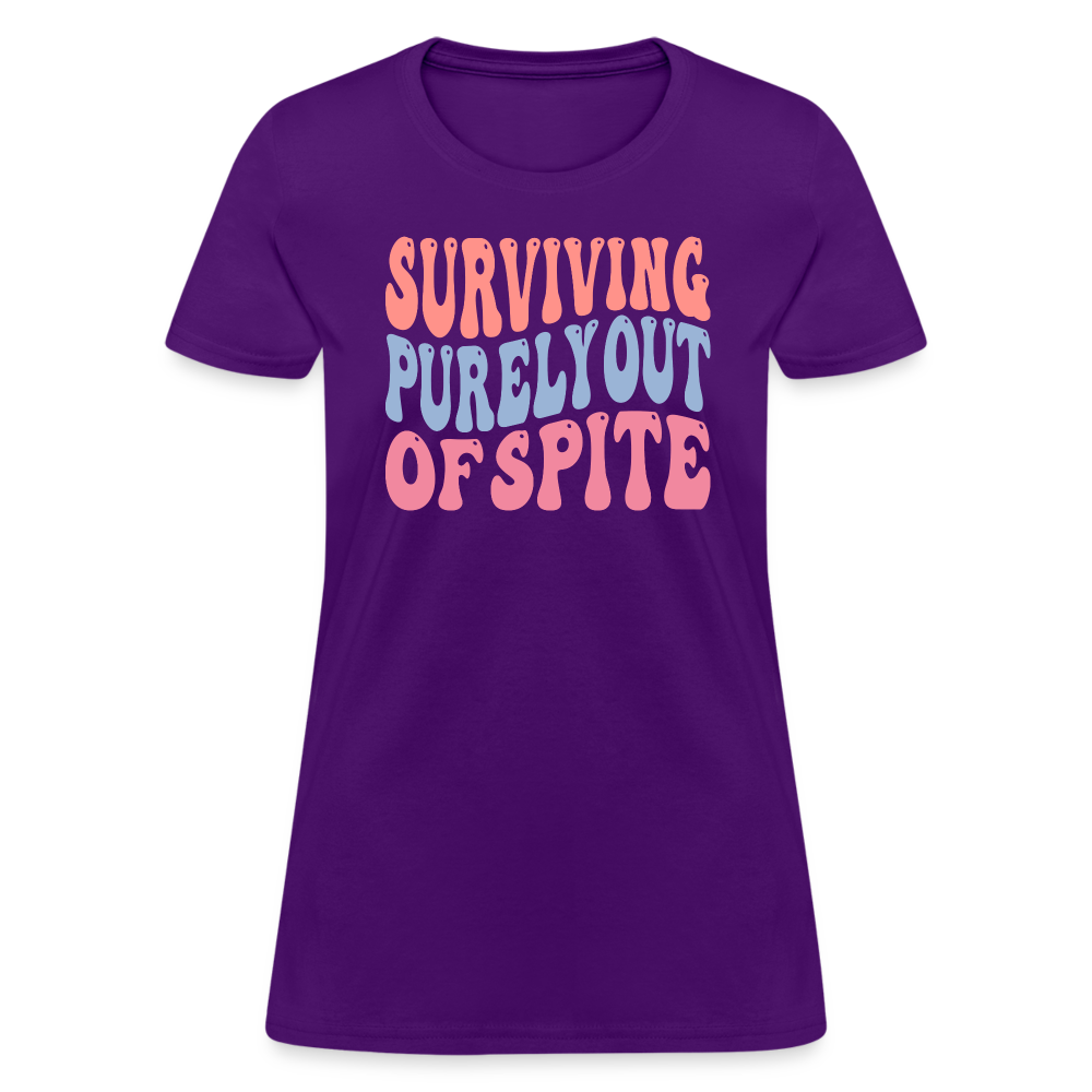 Surviving Purely Out Of Spite Women's T-Shirt - purple