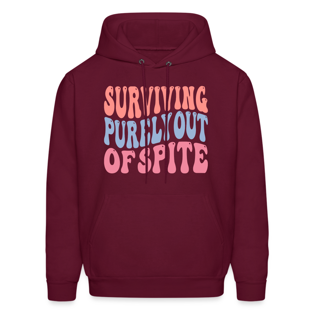 Surviving Purely Out Of Spite Hoodie - burgundy