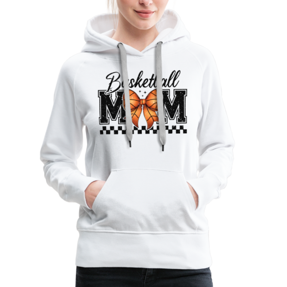 Basketball Mom Premium Hoodie - white