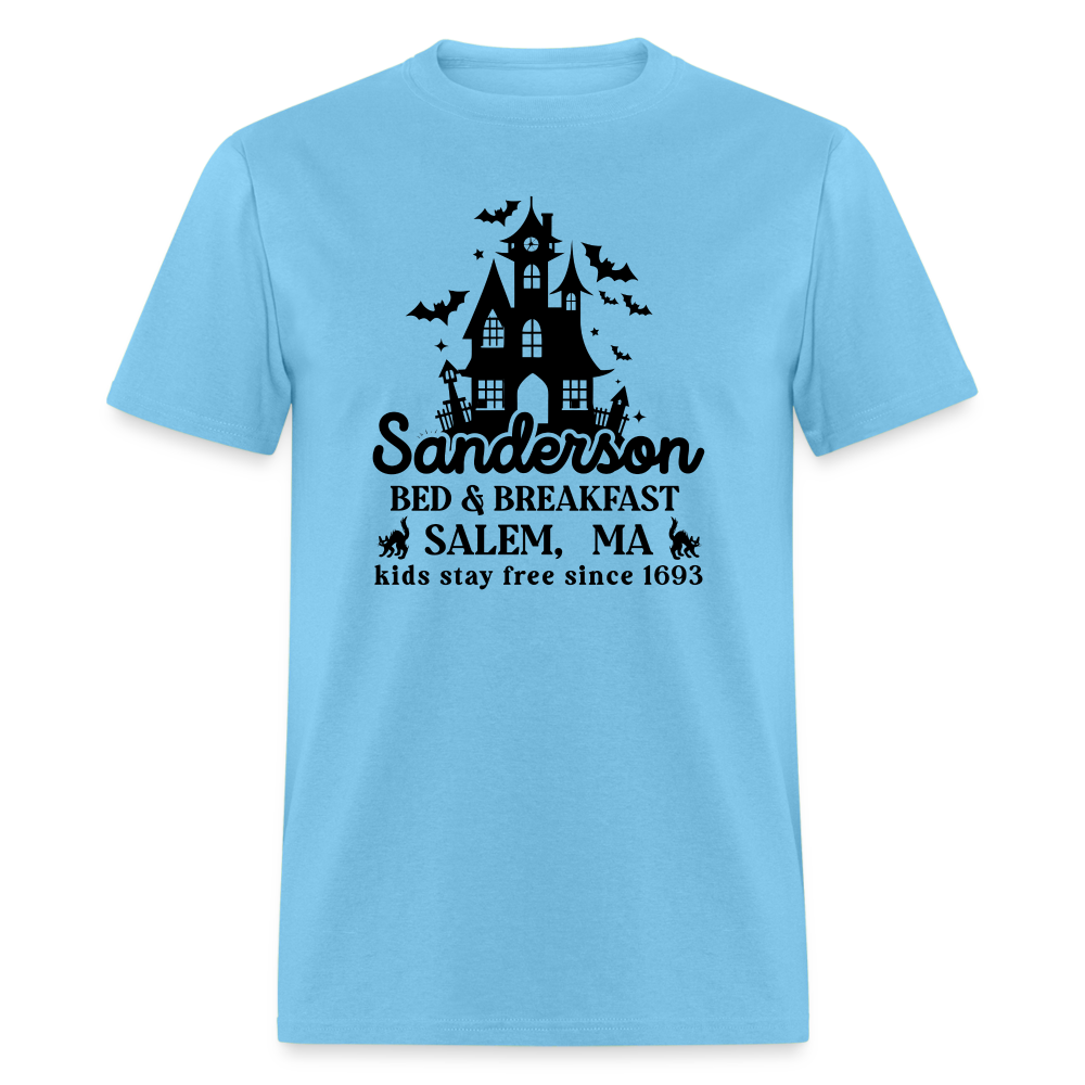 Sanderson Bed & Breakfast Salem MA T-Shirt (Halloween) - aquatic blue