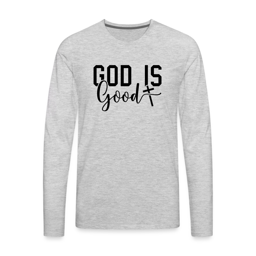 God is Good Men's Premium Long Sleeve T-Shirt - heather gray