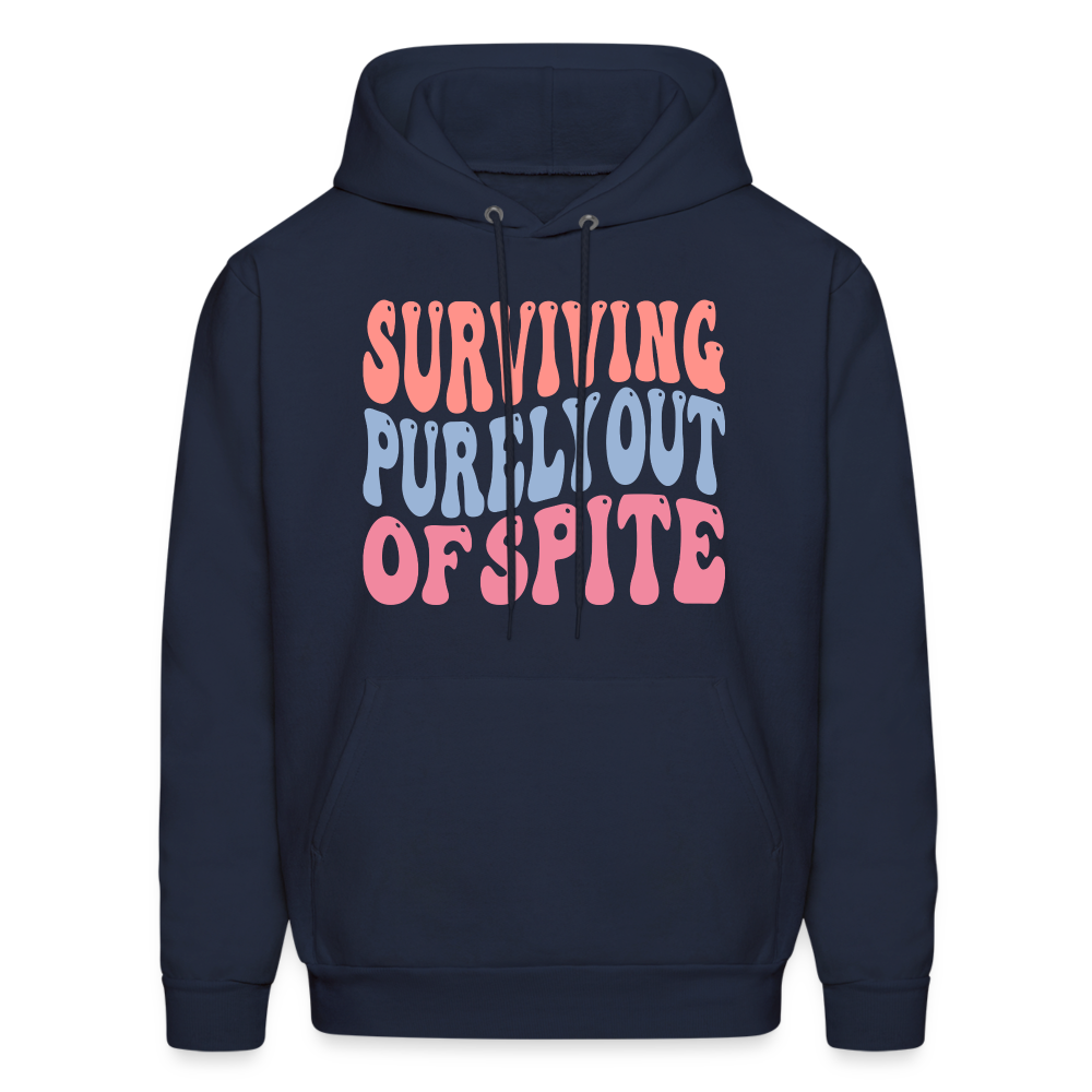 Surviving Purely Out Of Spite Hoodie - navy