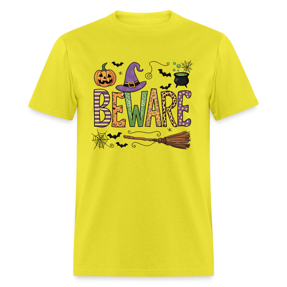 Beware (Halloween Witch) T-Shirt - yellow