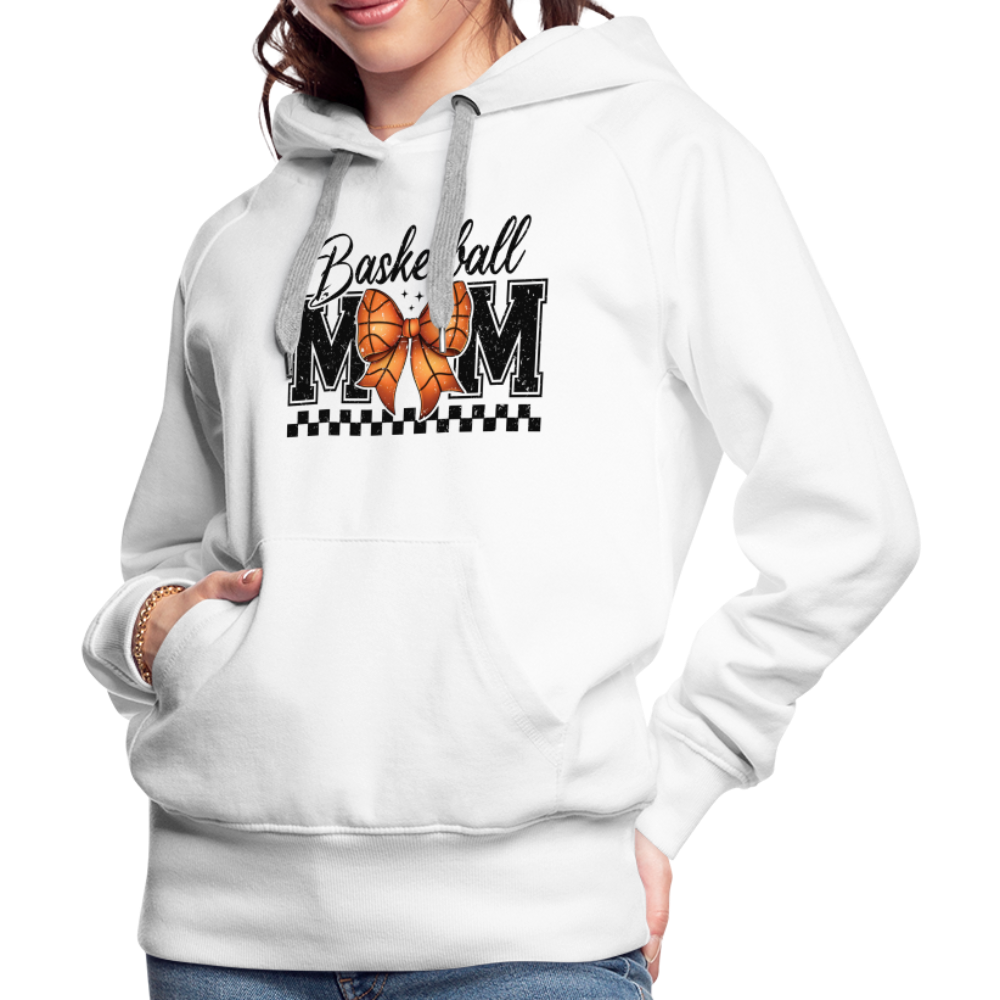 Basketball Mom Premium Hoodie - white