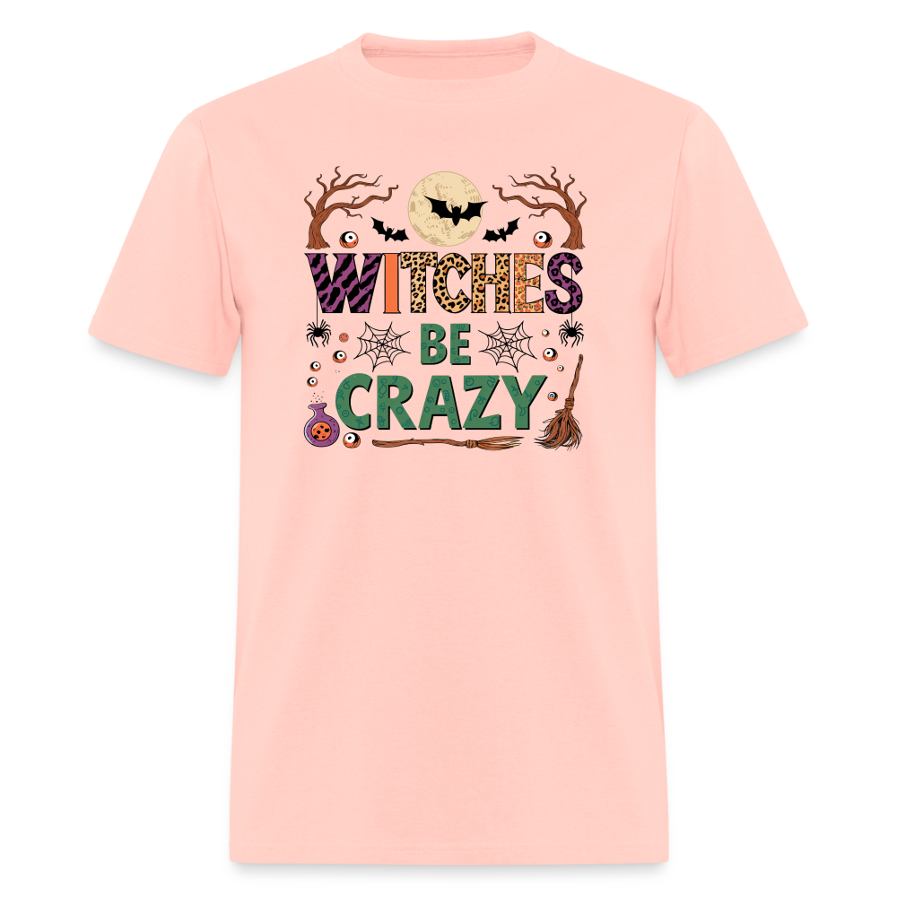 Witches Be Crazy T-Shirt (Halloween Witch) - blush pink 