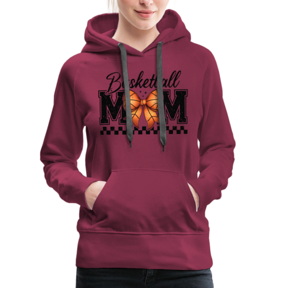 Basketball Mom Premium Hoodie - burgundy