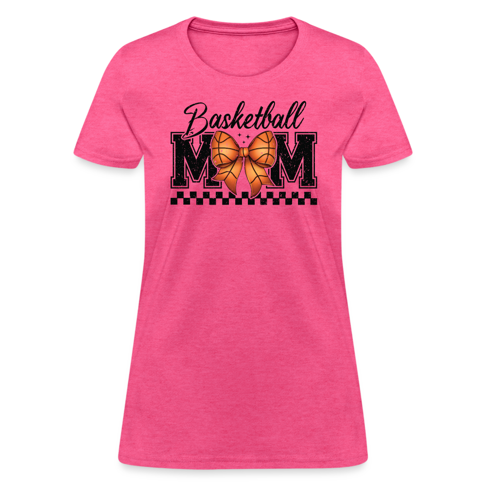 Basketball Mom Premium Women's Contoured T-Shirt - heather pink