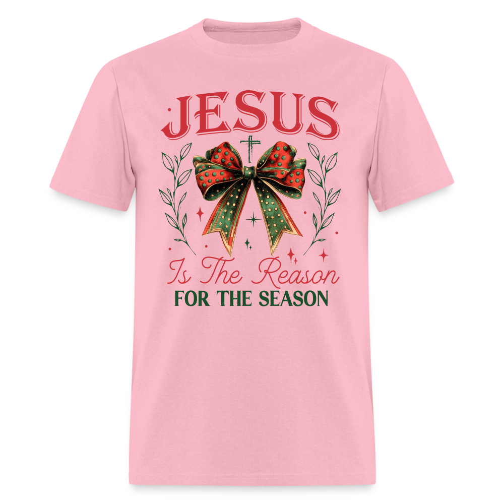 Jesus Is The Reason For The Season T-Shirt - pink