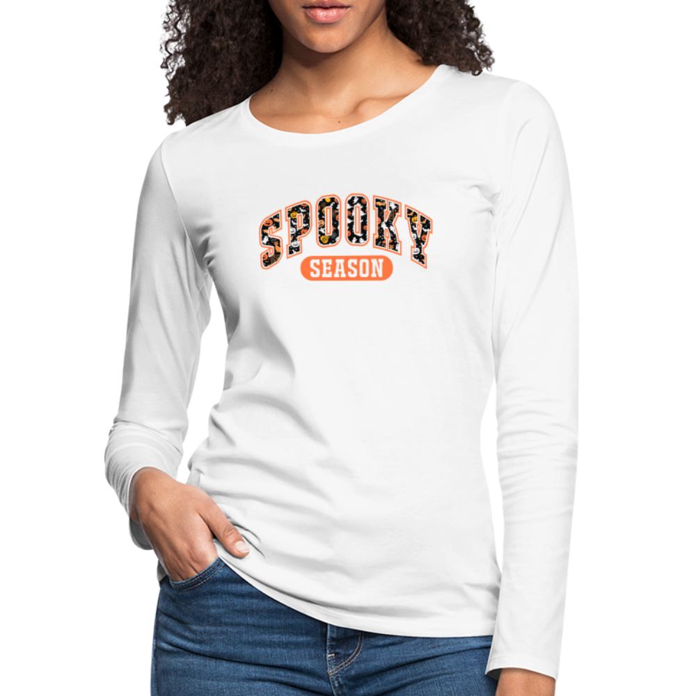 Spooky Season Premium Long Sleeve T-Shirt - white