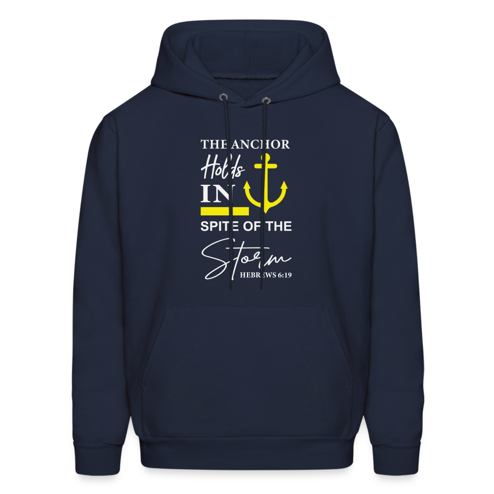 The Anchor Holds in Spite of the Storm (Hebrews 6:19) Hoodie - navy