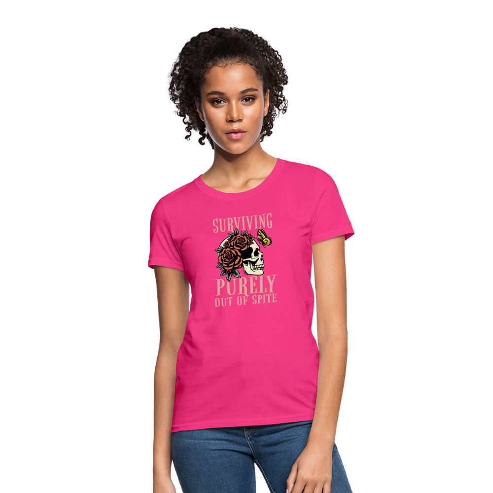 Surviving Purely Out Of Spite Women's T-Shirt - fuchsia