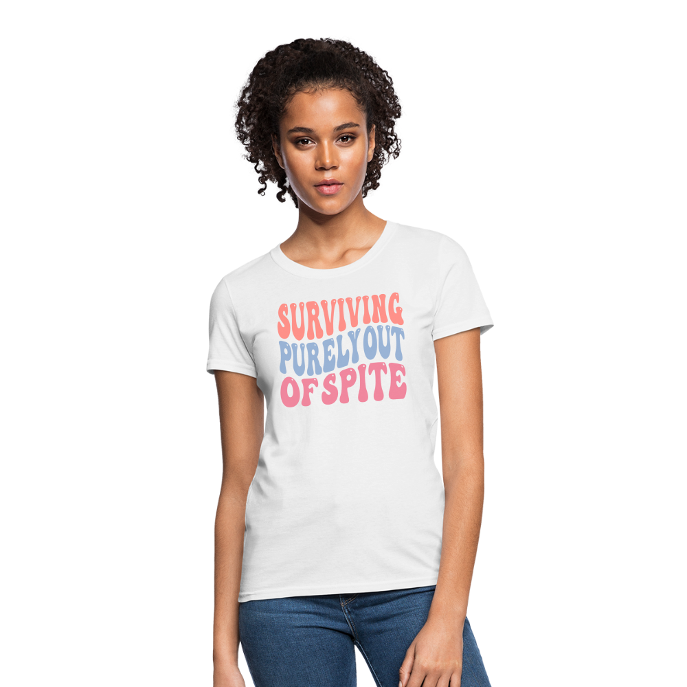 Surviving Purely Out Of Spite Women's T-Shirt - white