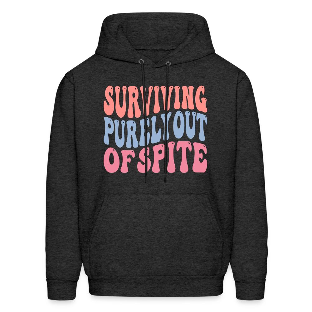 Surviving Purely Out Of Spite Hoodie - charcoal grey