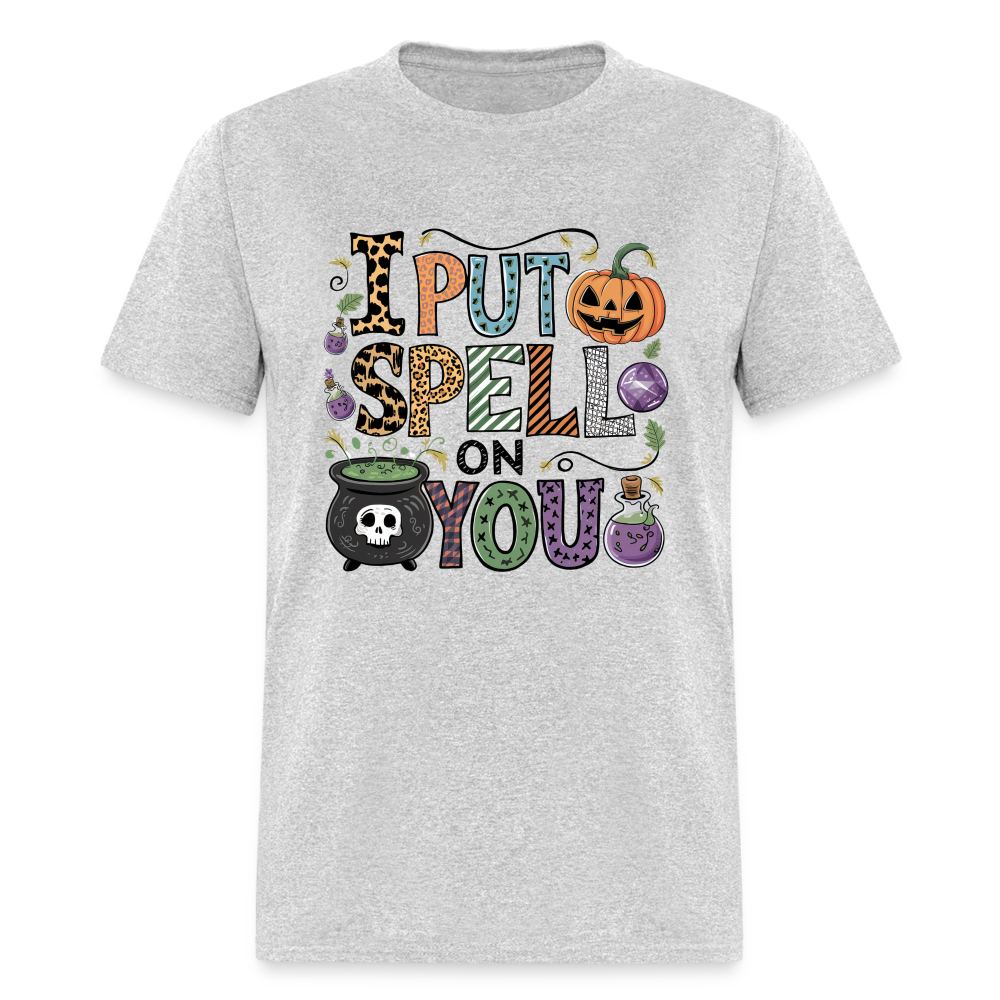 I Put Spell On You T-Shirt (Halloween Witch) - heather gray