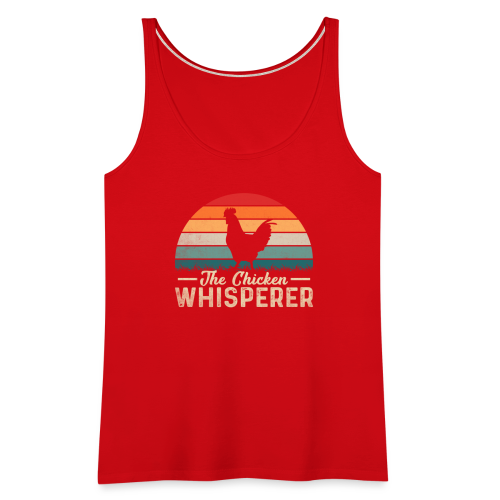 The Chicken Whisperer Women’s Premium Tank Top - red