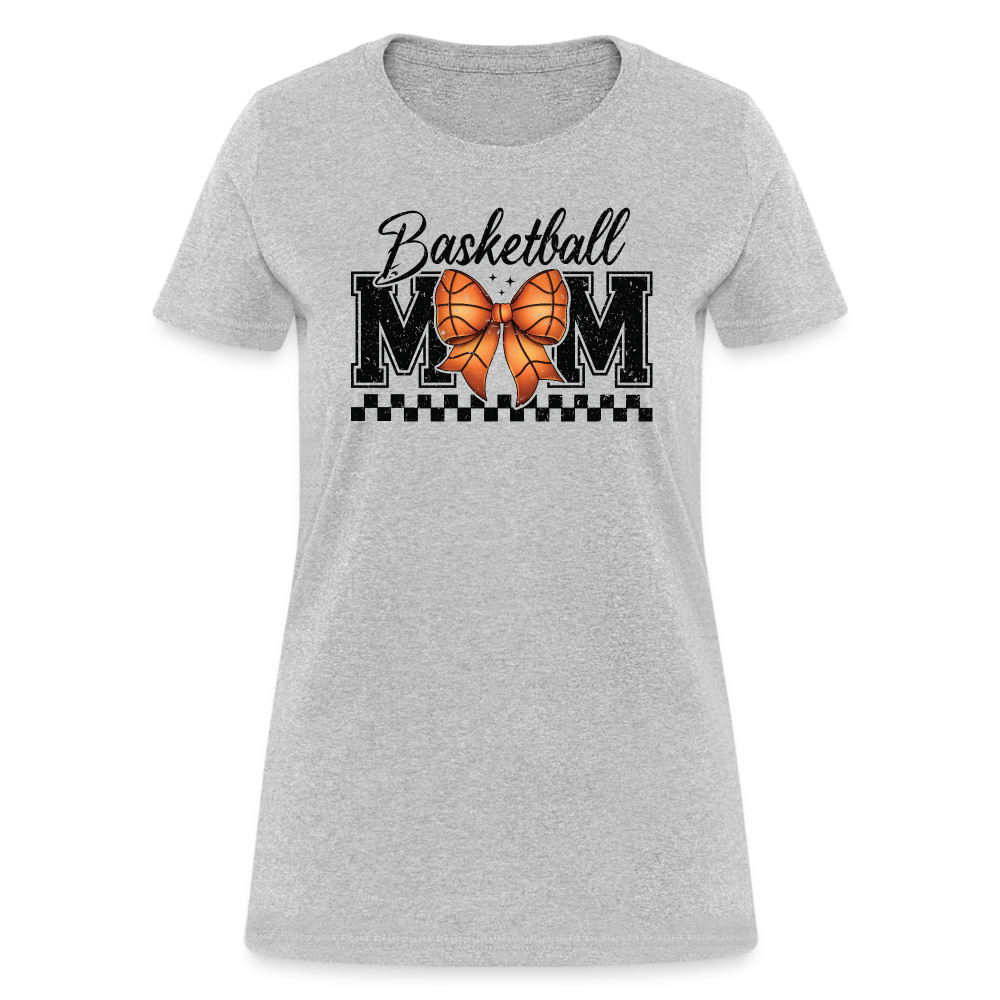 Basketball Mom Premium Women's Contoured T-Shirt - heather gray