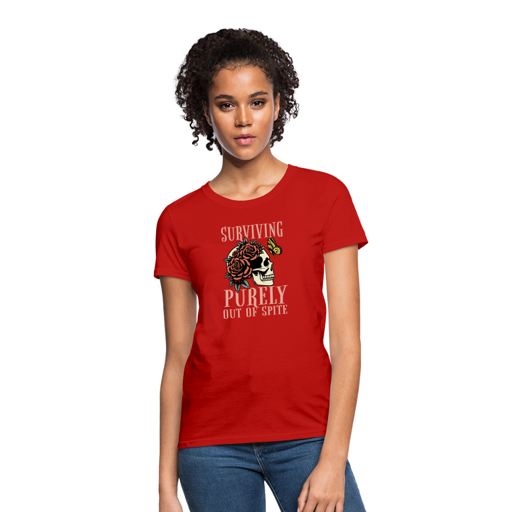 Surviving Purely Out Of Spite Women's T-Shirt - red