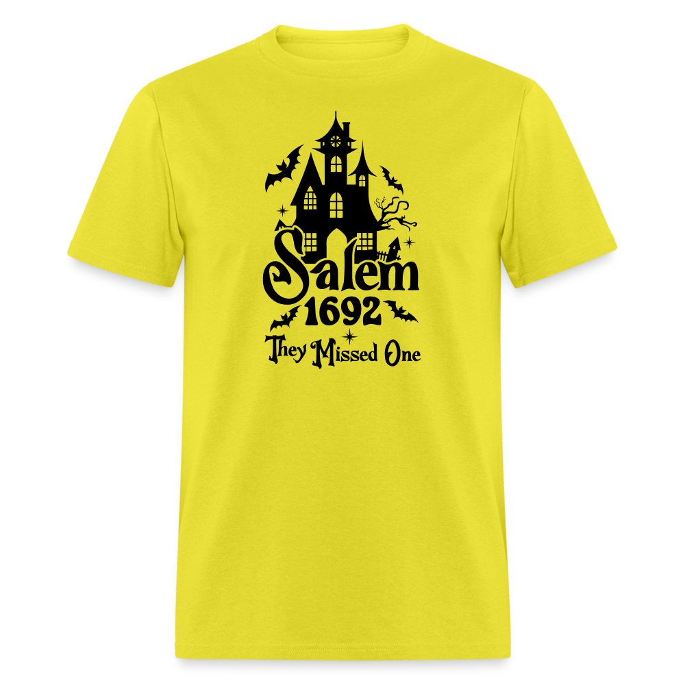 Salem !692 - They Missed One T-Shirt (Halloween Witch) - yellow