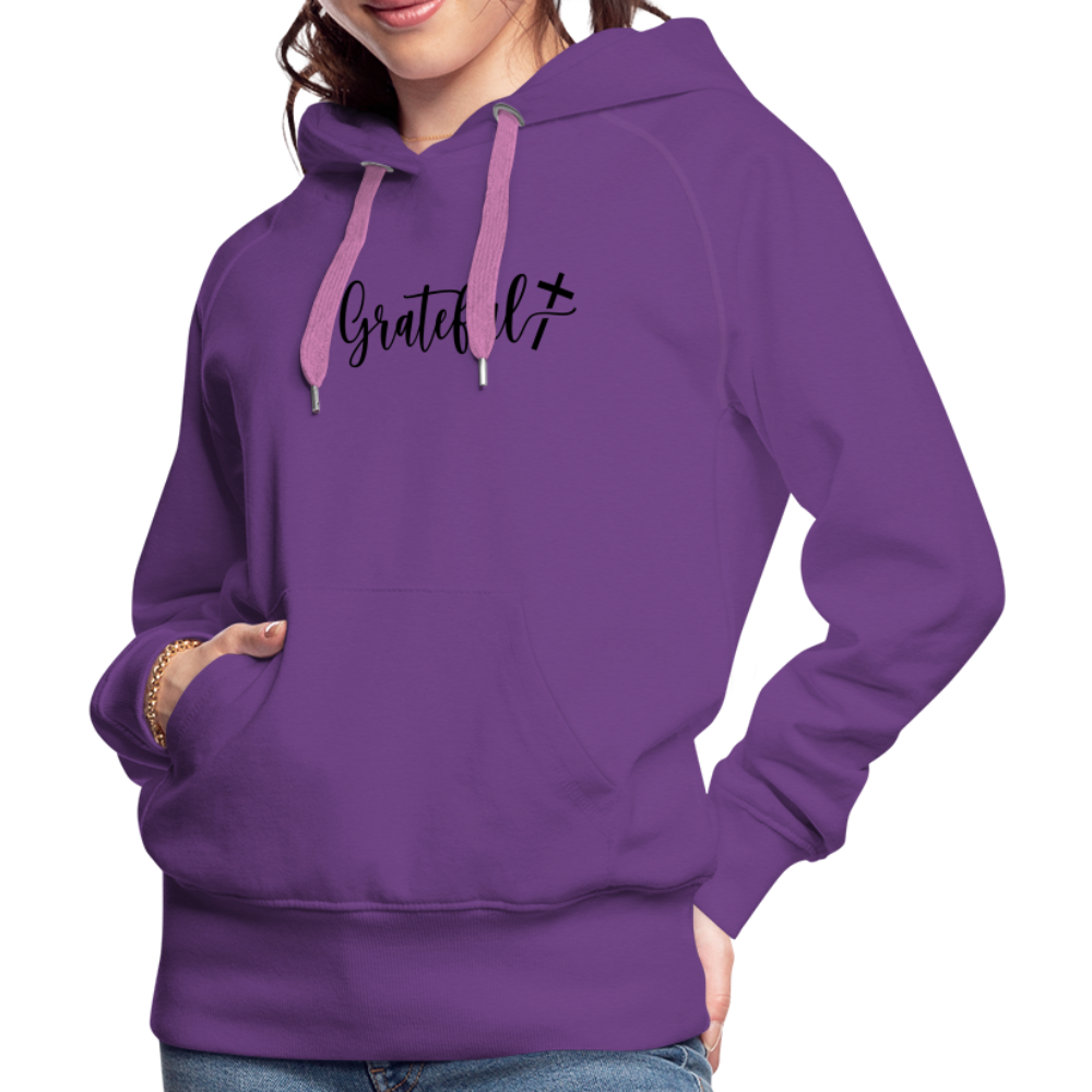 Grateful Women’s Premium Hoodie - purple 