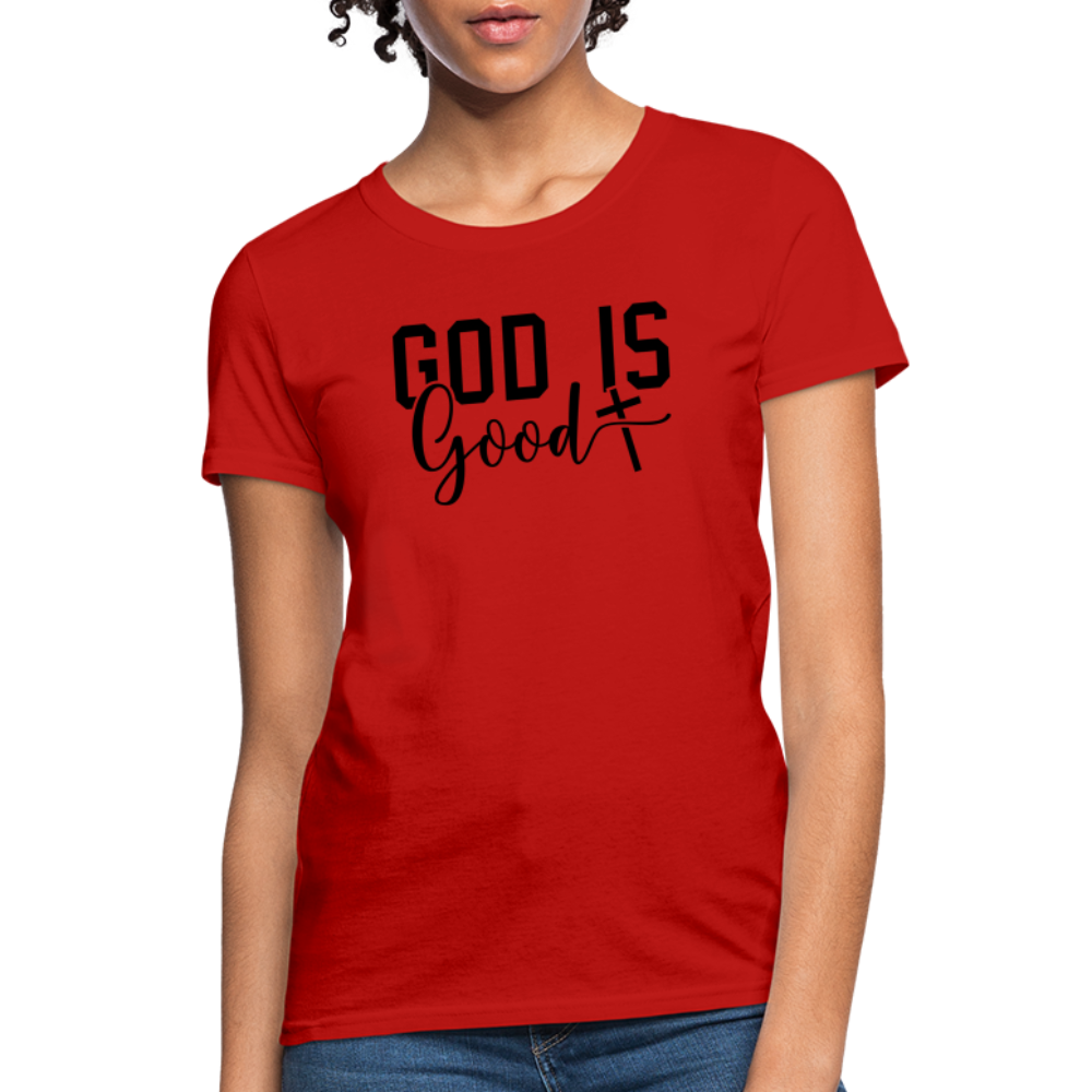 God is Good Women's T-Shirt - red