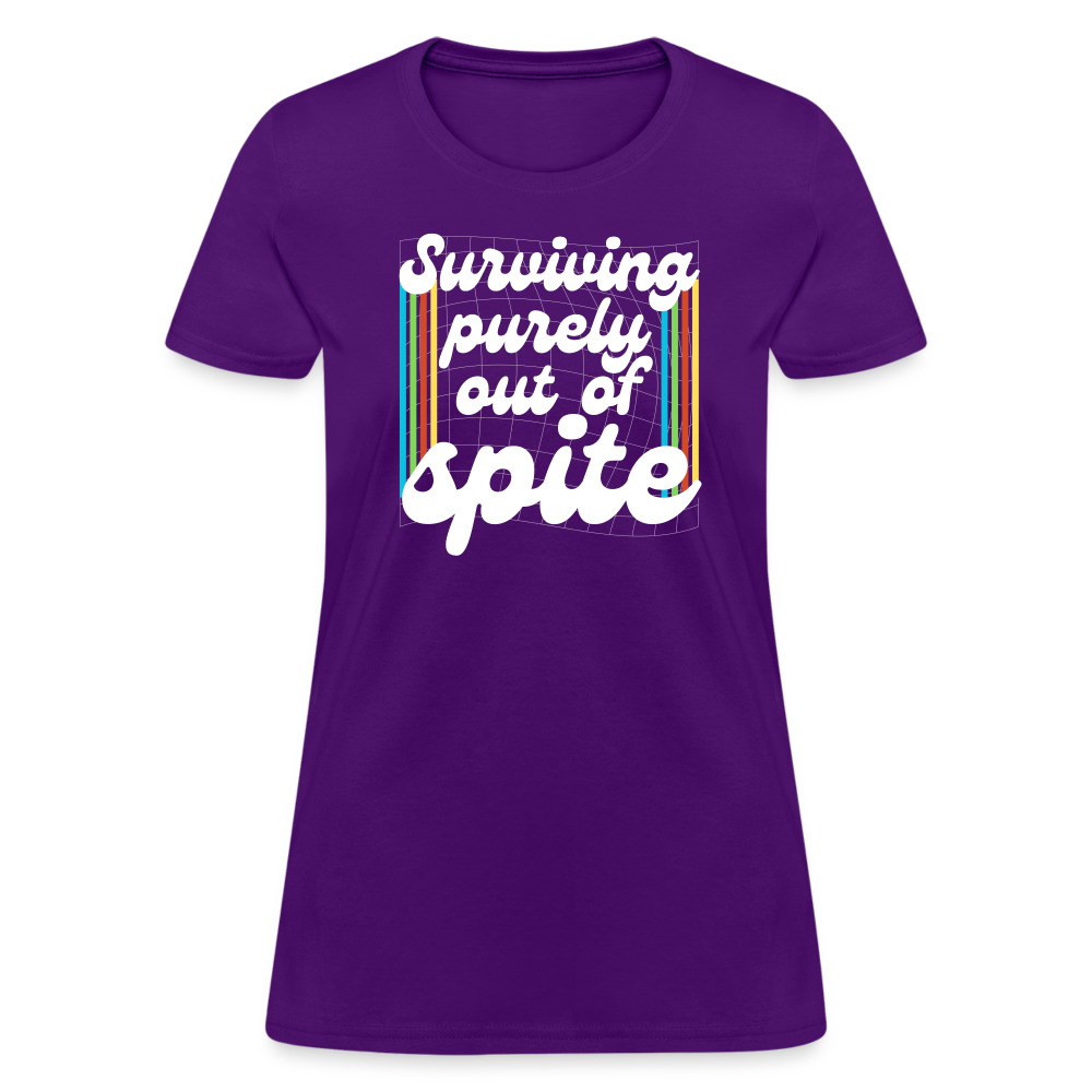 Surviving Purely Out Of Spite Women's T-Shirt - purple