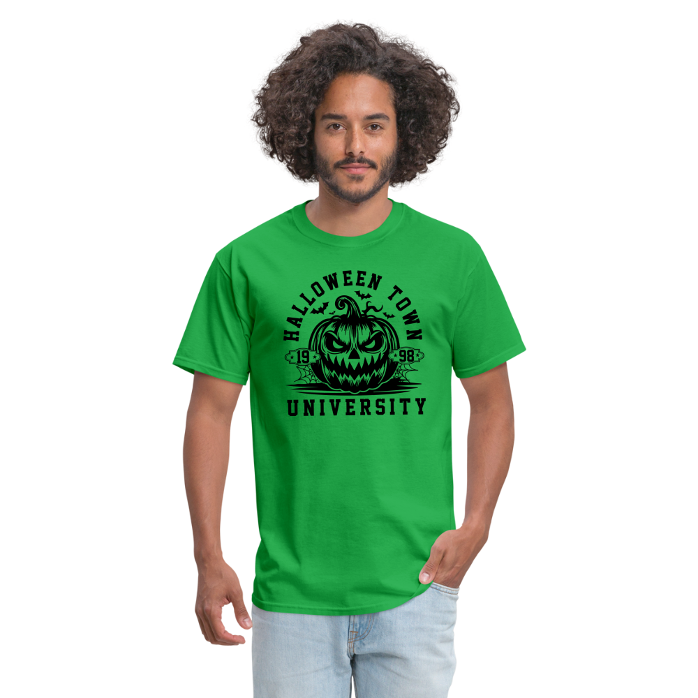 Halloween Town University T-Shirt (Halloween) - bright green