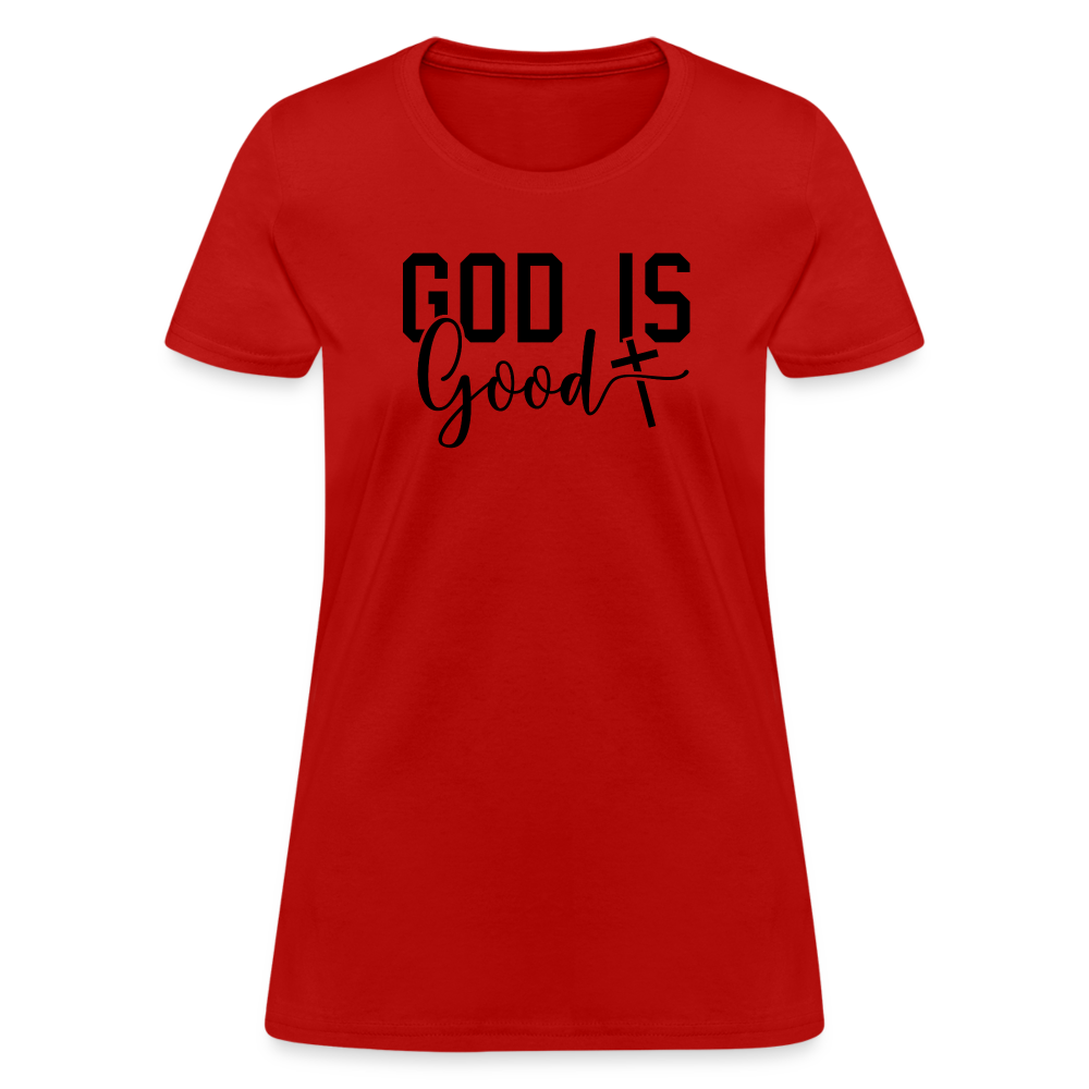 God is Good Women's T-Shirt - red