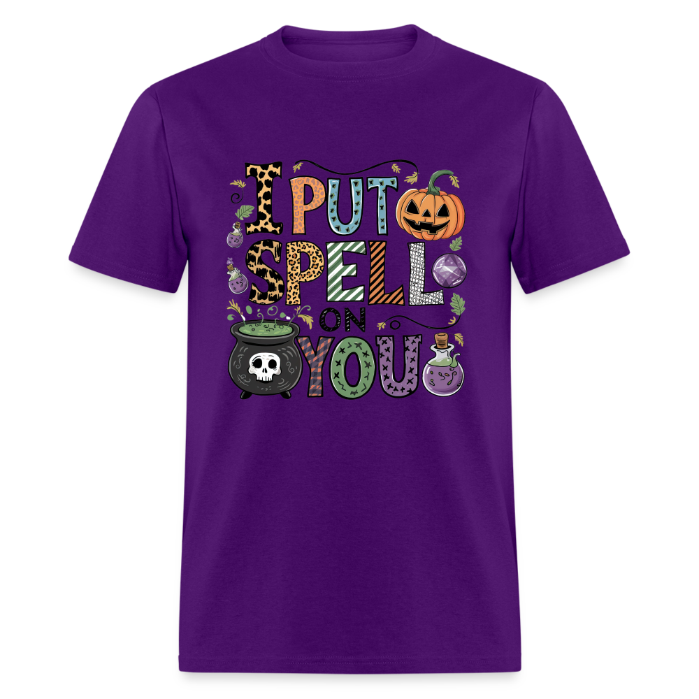 I Put Spell On You T-Shirt (Halloween Witch) - purple