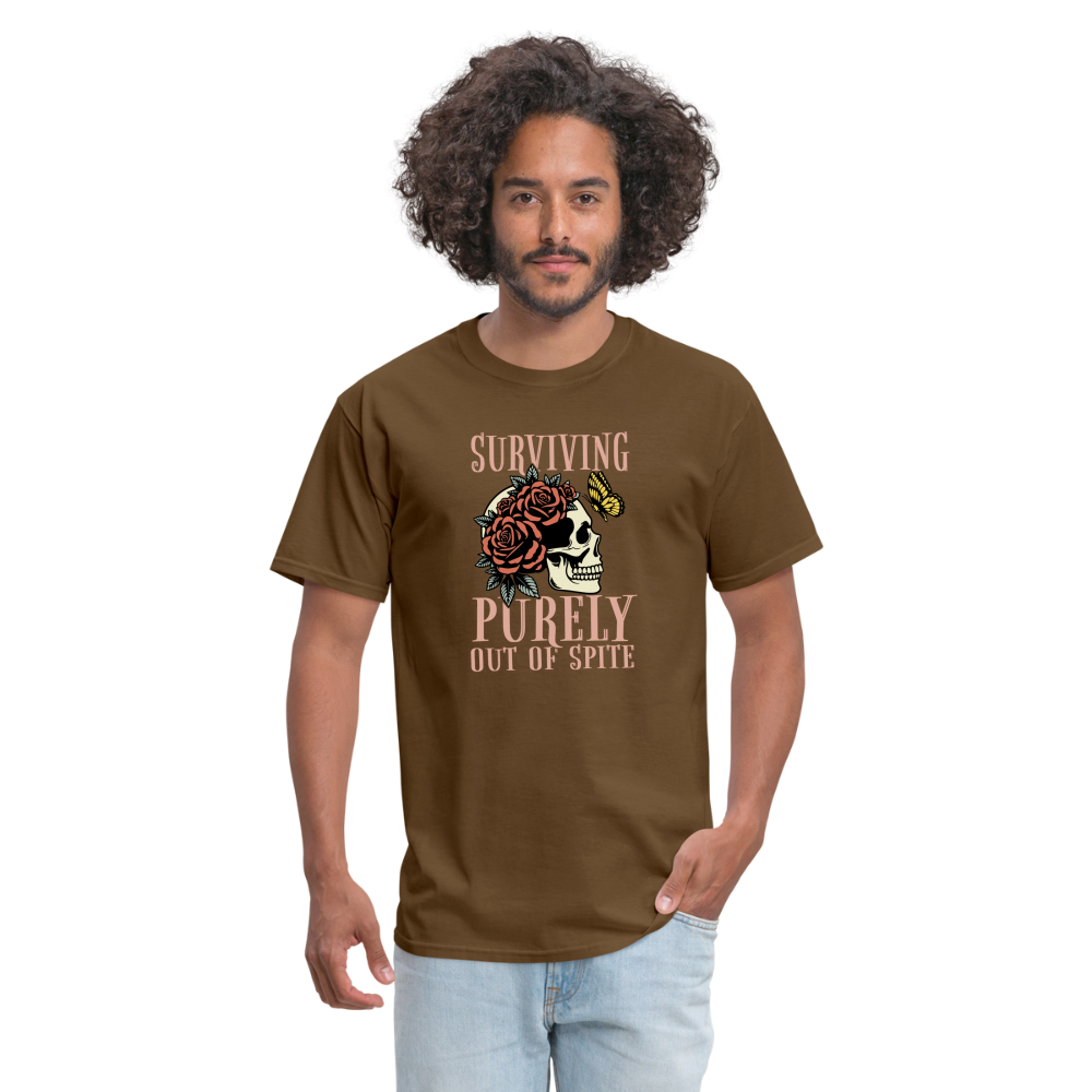 Surviving Purely Out Of Spite T-Shirt - brown