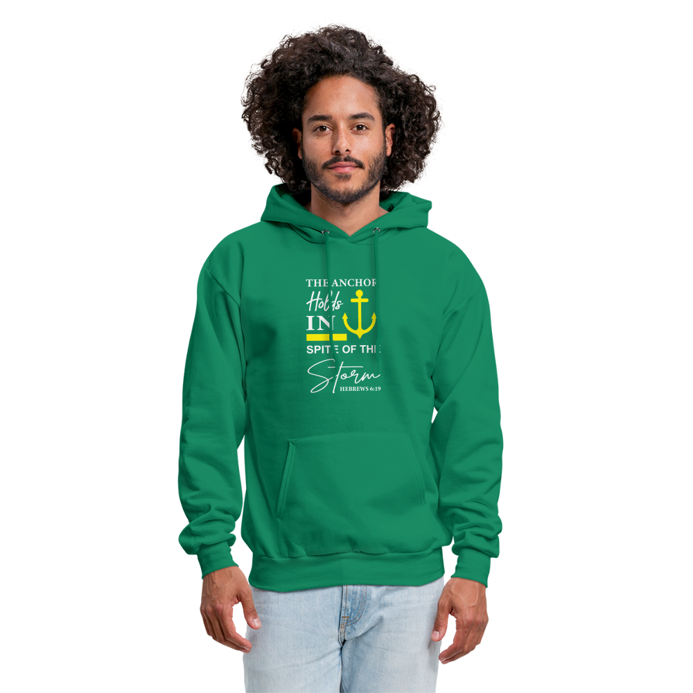 The Anchor Holds in Spite of the Storm (Hebrews 6:19) Hoodie - kelly green