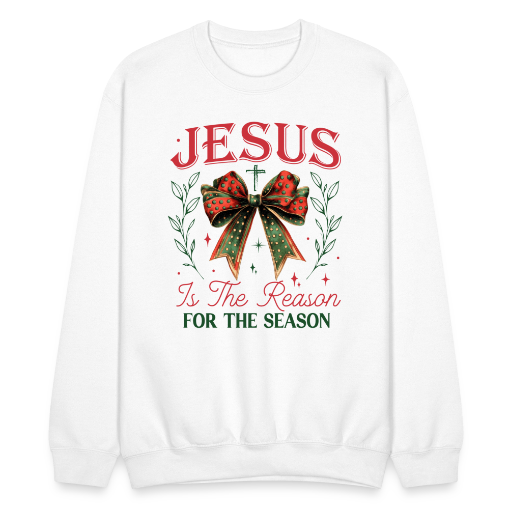 Jesus Is The Reason For The Season Sweatshirt - white