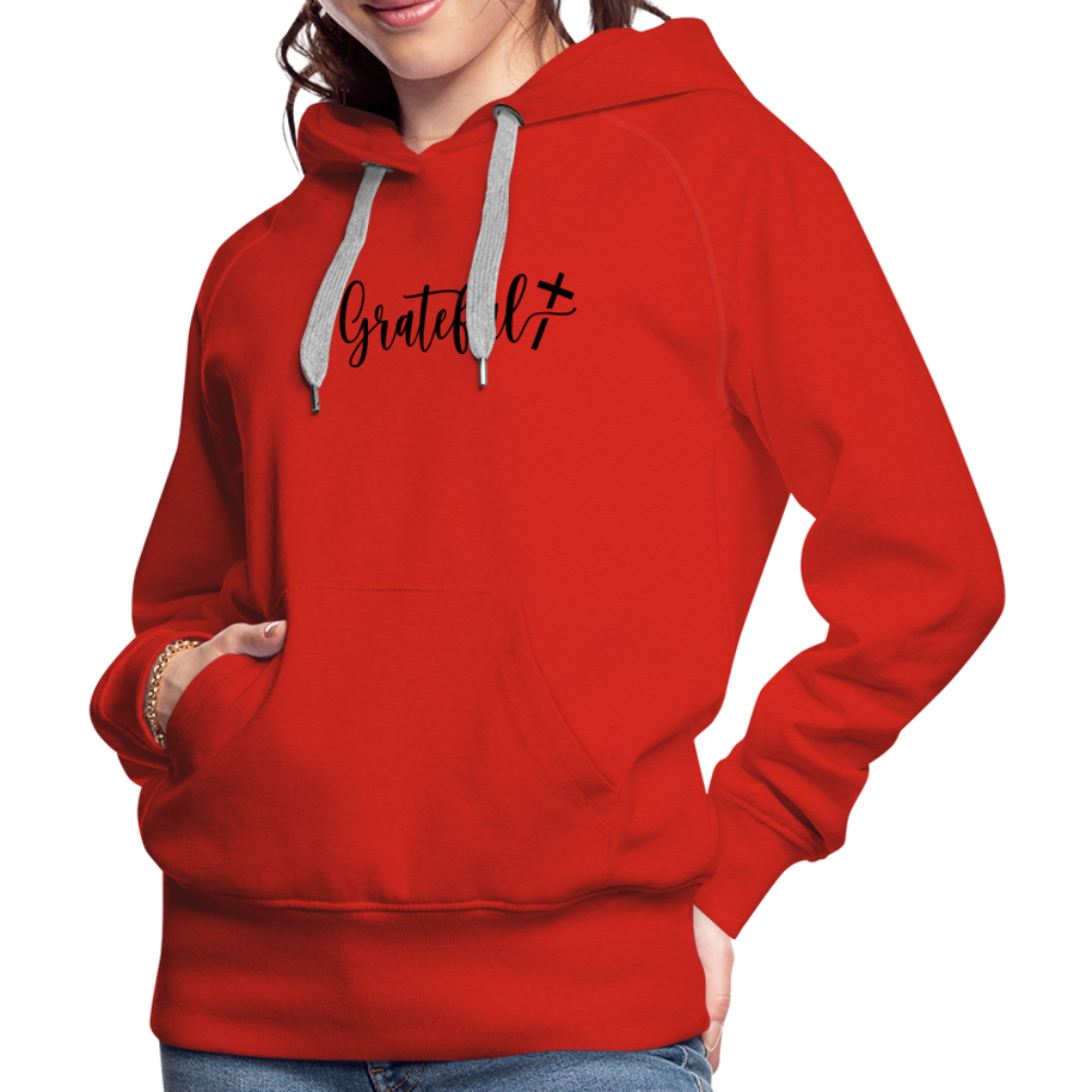 Grateful Women’s Premium Hoodie - red