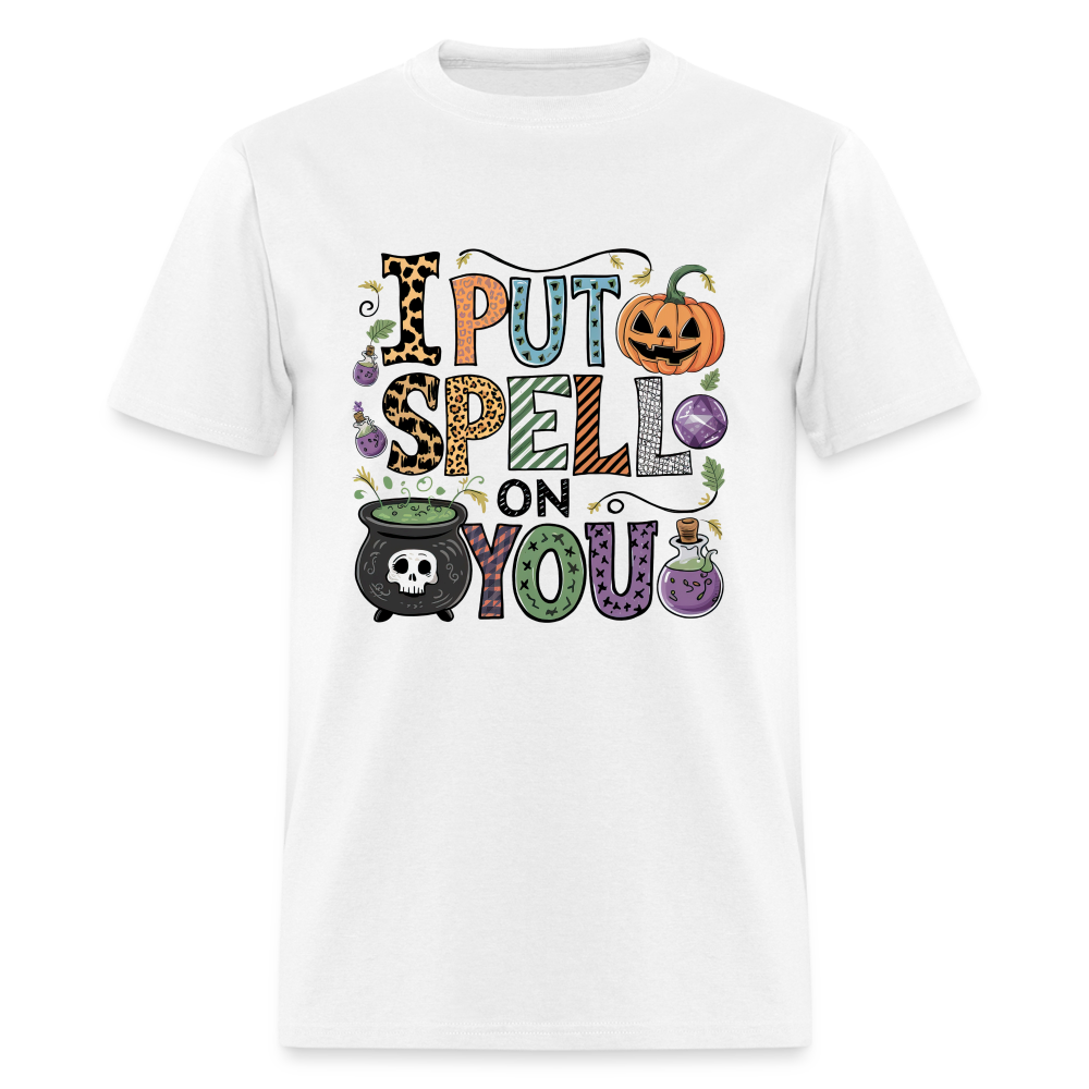 I Put Spell On You T-Shirt (Halloween Witch) - white