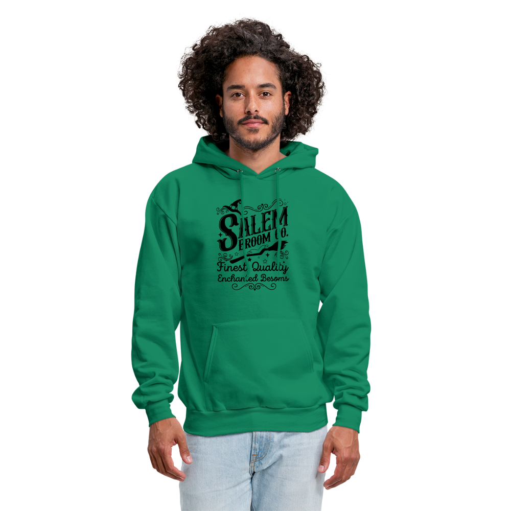 Salem Broom Co Finest Quality Enchanted Besoms Hoodie (Halloween) - kelly green