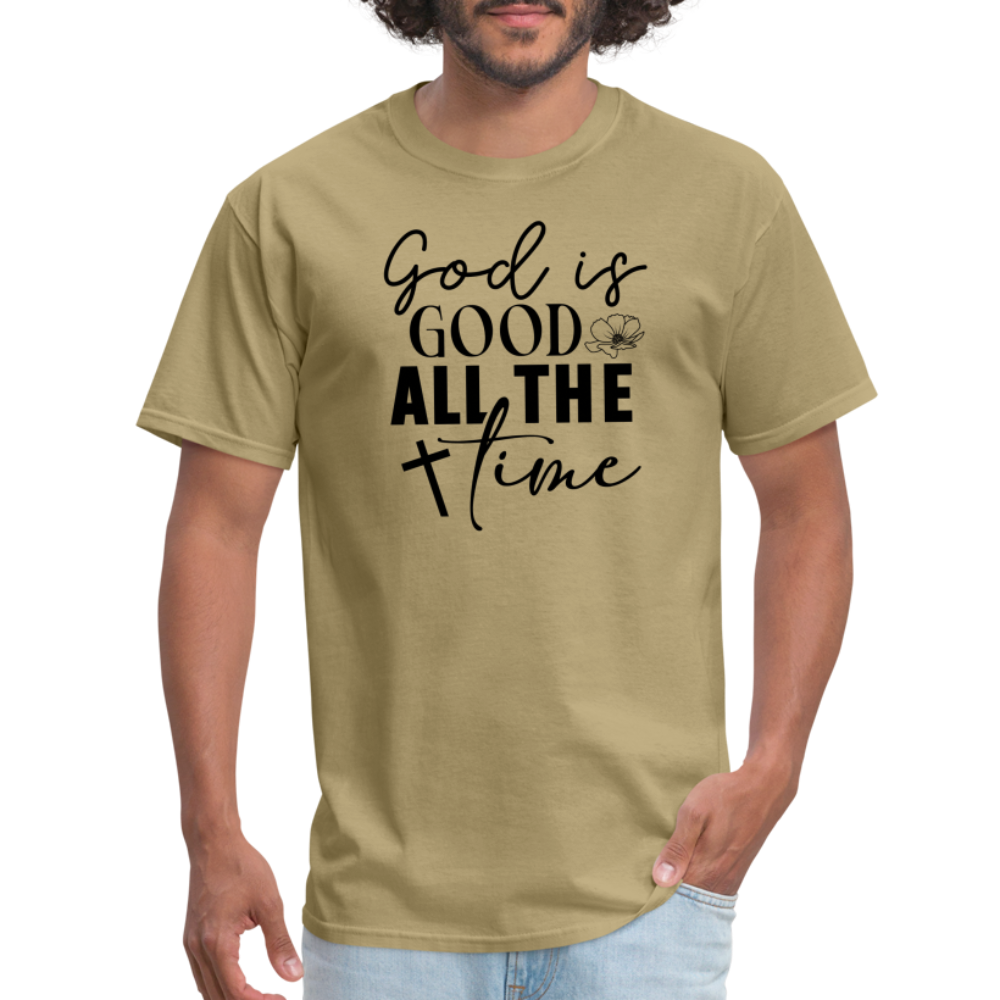 God is Good All The Time T-Shirt - khaki