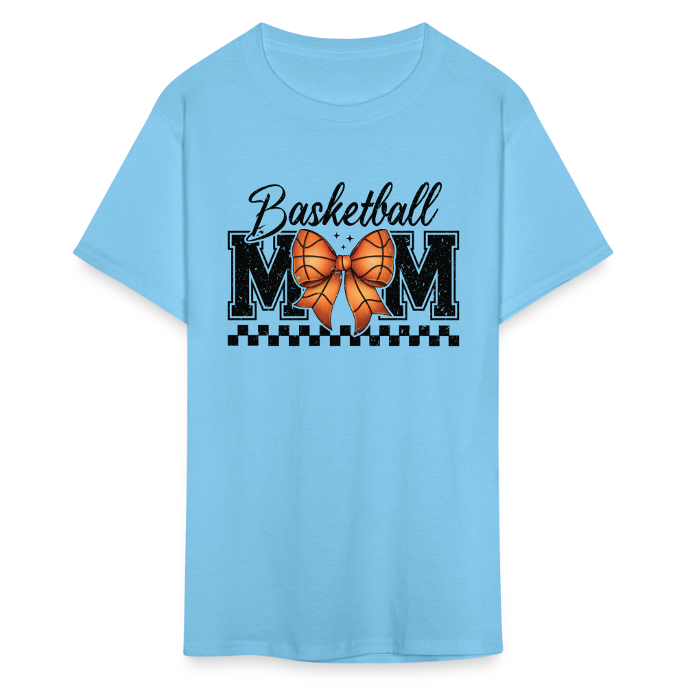 Basketball Mom T-Shirt - aquatic blue