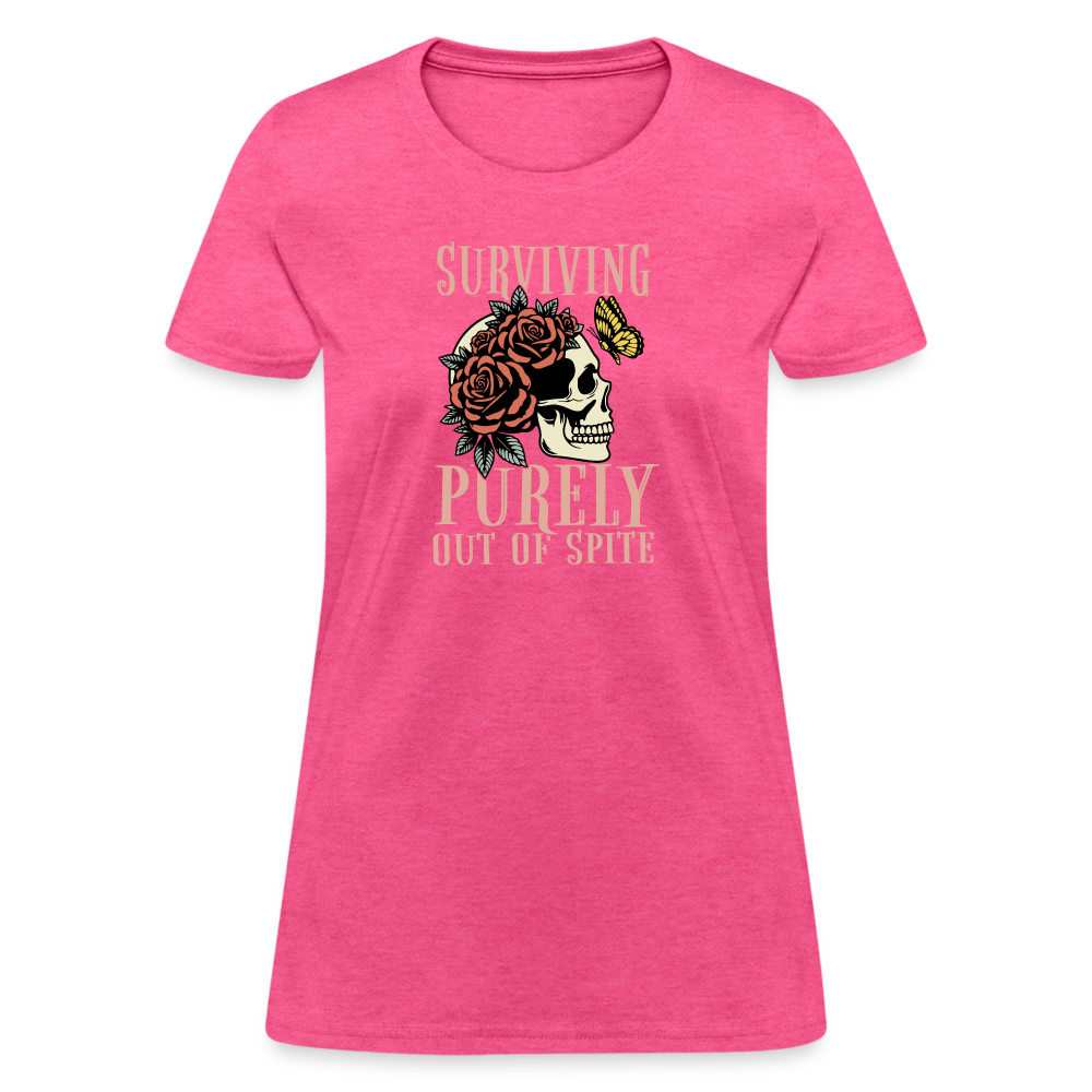 Surviving Purely Out Of Spite Women's T-Shirt - heather pink