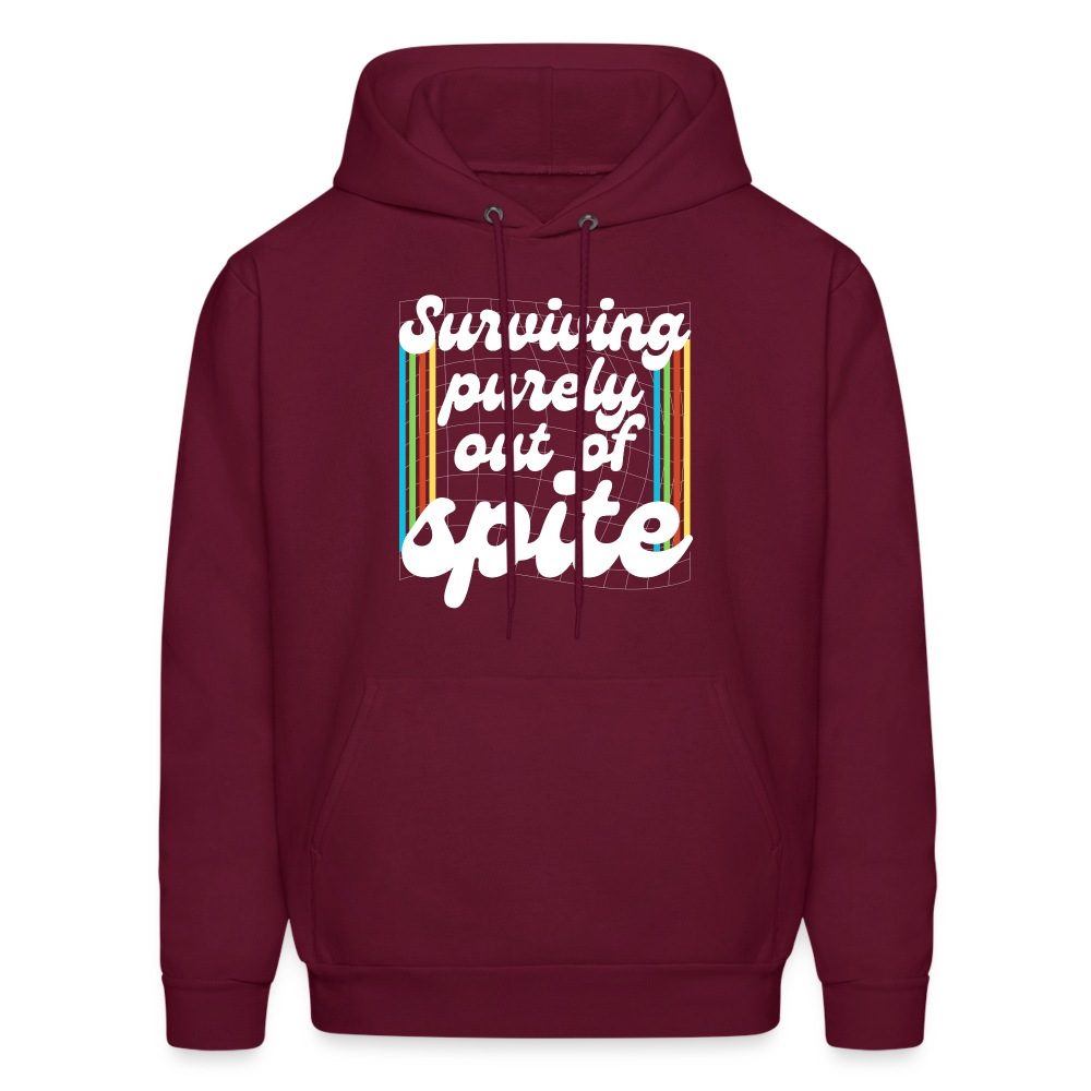 Surviving Purely Out Of Spite Hoodie - burgundy