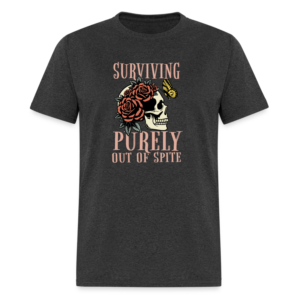 Surviving Purely Out Of Spite T-Shirt - heather black