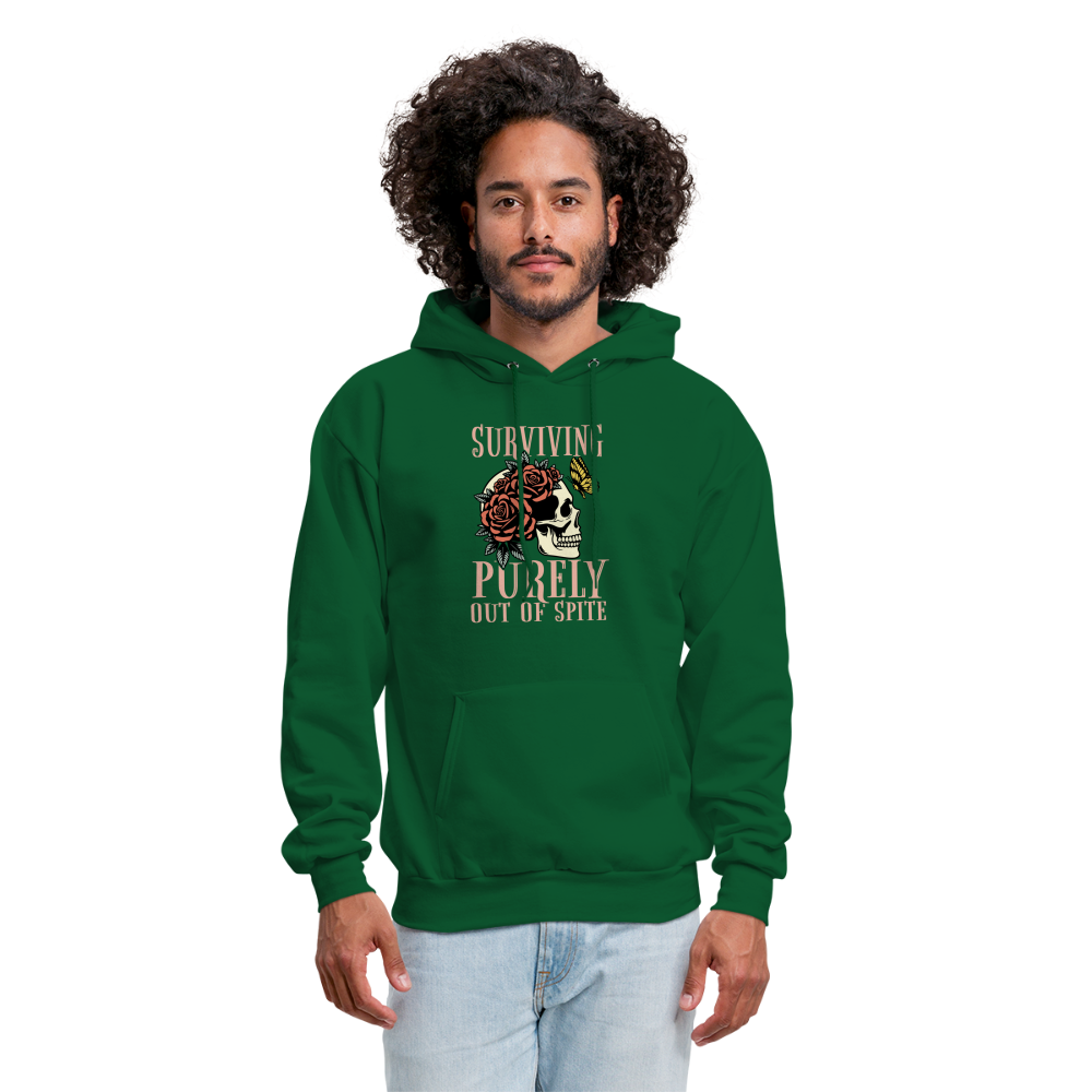 Surviving Purely Out Of Spite Hoodie - forest green