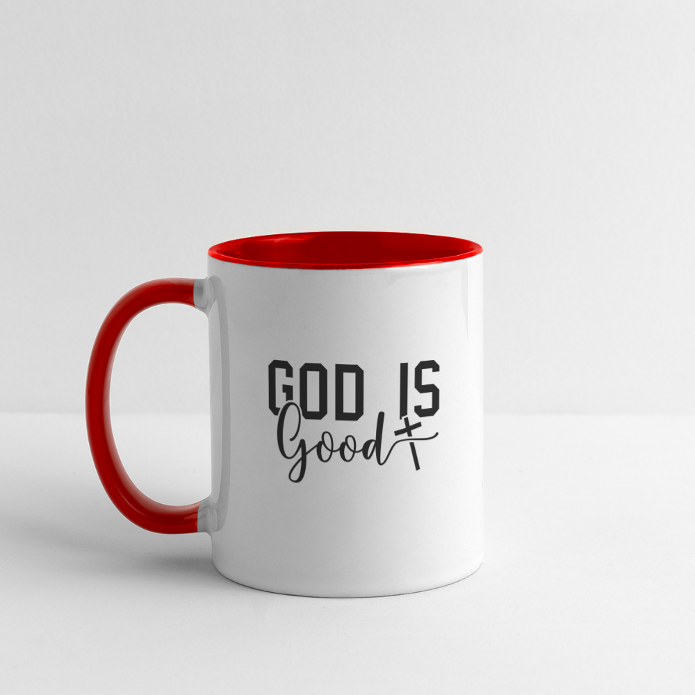 God is Good Coffee Mug - white/red