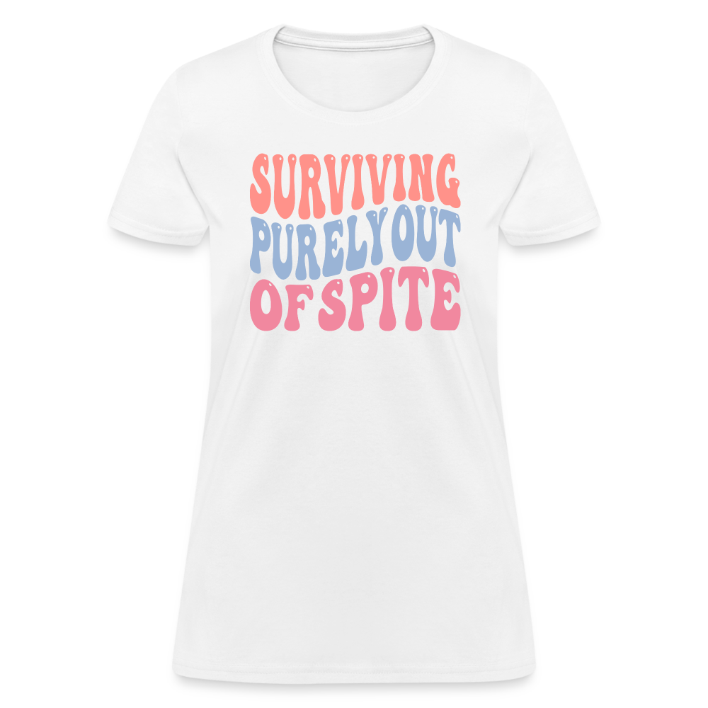 Surviving Purely Out Of Spite Women's T-Shirt - white