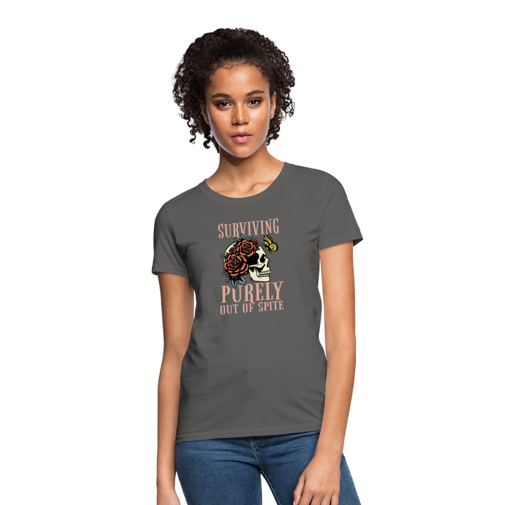 Surviving Purely Out Of Spite Women's T-Shirt - charcoal