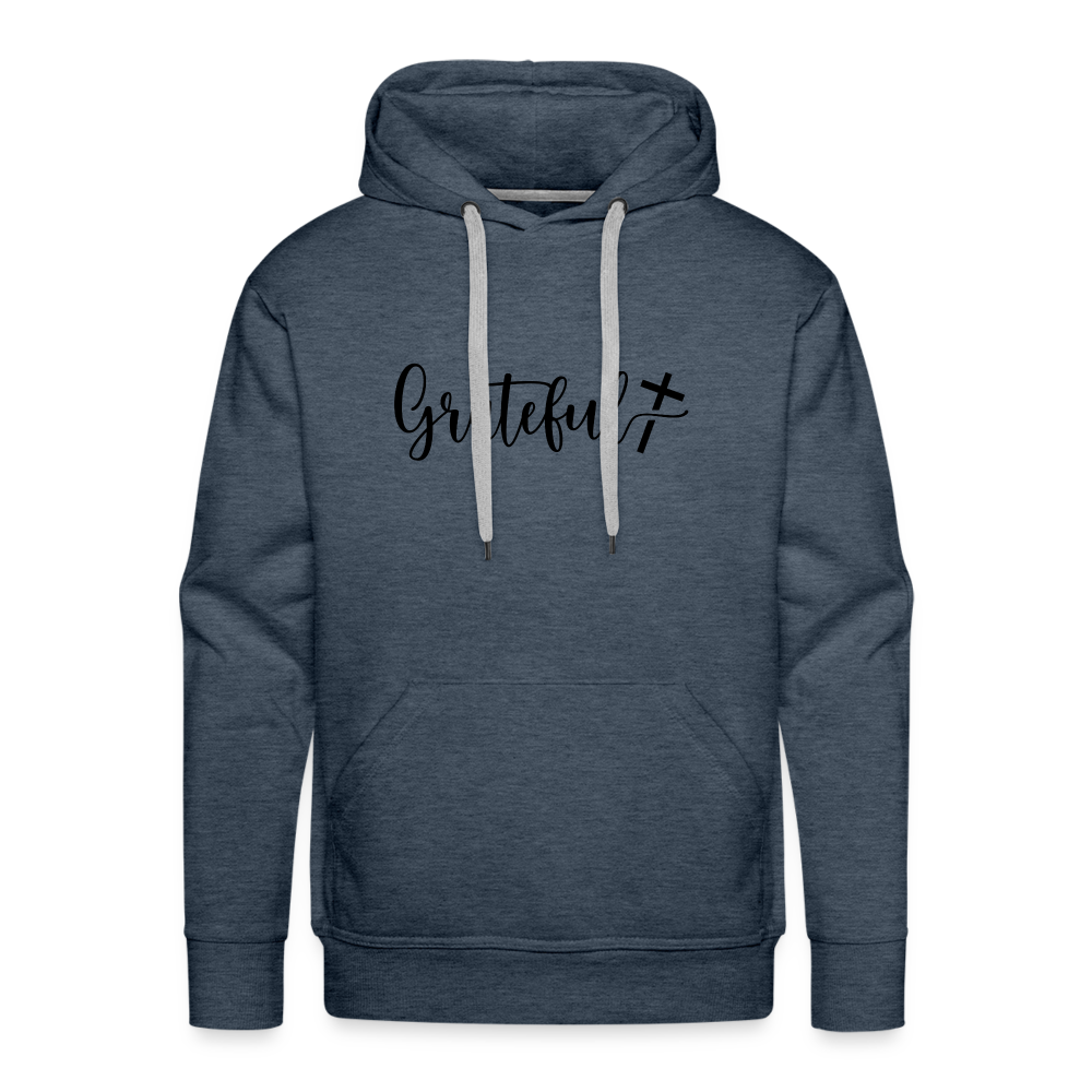 Grateful Men’s Premium Hoodie - heather denim